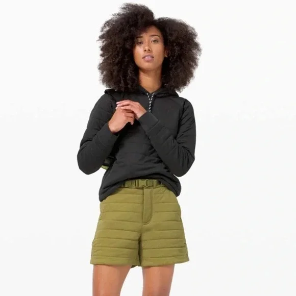 Lululemon Dynamic Movement Hoodie in Black Size 8 Quilted Fall Autumn Loungewear - Picture 3 of 11